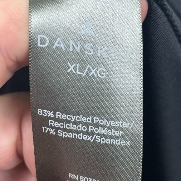 Danskin High Rise Brushed Legging XL Black Salt Recycled Polyester d0846 - Picture 4 of 7